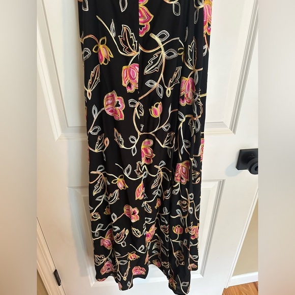 Nicole Miller Black Embroidered High Low Dress - Picture 7 of 10